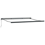 Retractable Awning Anthracite and White 4x3 m Fabric&Aluminium 3216140