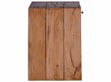 Bedside Table Brown 63 x 30 x 79 cm Solid Mahogany Wood 42012385