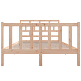 3101328 Bed Frame without Mattress Solid Wood 140x190 cm