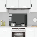 Kitchen Backsplash Black 90 x 60 cm Tempered Glass 249489