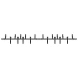Sliding Door Hardware Kit 305 cm Steel Black 3295743