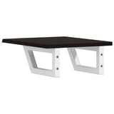 Basin Shelf Wall Mounted Steel and Solid Wood Oak 3302574