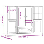 Highboards 3 pcs Smoked Oak Engineered Wood 3185324