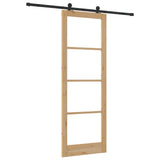 Sliding Door ORKDAL Natural and Black 83 x 232 cm 3332029