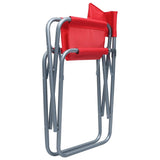 Director's Chairs 2 pcs Steel Red 47919
