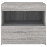 Bedside Cabinet with LED Lights Grey Sonoma 50x40x45 cm 836773