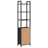 Book Cabinet Black Oak 40 x 24 x 161 cm Engineered Wood 883850