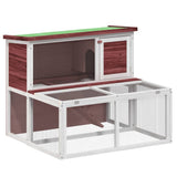 Rabbit Hutch Mocha 102x90x84.5 cm Solid Wood Pine 172285
