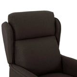 Recliner Chair Dark Brown 66.5 x 94 x 101.5 cm Polyester 340157