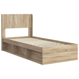 Bed Frame with Storage and Headboard Sonoma Oak 100 x 200 cm 3414245