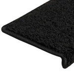 ZNTS Stair Mats 30 pcs 65x21x4 cm Black 3365826