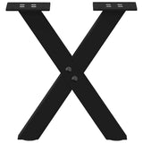 Coffee Table Legs X-Shaped 2 pcs Black 37x cm Steel 4012872