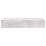 330265 Wall-mounted Drawer Shelf Concrete Grey 60x23,5x10cm MDF