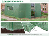 Large Polytunnel Walk In Greenhouse, Plant Gardening Tunnel Green House with Metal Hinged Door, T3398P318833