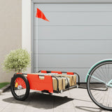 Bike Trailer Orange Oxford Fabric and Iron 94173