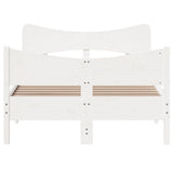 Bed Frame without Mattress White 120x200 cm Solid Wood Pine 3216385