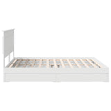 Storage Bed with Headboard White 200 x 200 cm Engineered Wood 3410219