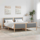 Bed Frame with Headboard Light Grey 180 x 200 cm Fabric 3394248