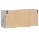 TV Wall Cabinet with LED Lights Concrete Grey 100x31x45 cm 852295