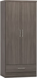 ZNTS Nevada 2 Door 1 Drawer Wardrobe 100-101-128