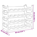 Wine Rack for 24 Bottles PP Stackable 154978