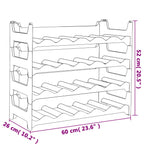 ZNTS Wine Rack for 24 Bottles PP Stackable 154978