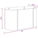 45524 Garden Raised Bed 160x80x81 cm Galvanised Steel Grey
