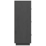 Highboard Grey 67x40x108.5 cm Solid Wood Pine 820174