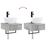 Wall-Mounted Wash Basin Concrete Grey 40 x 41 x 40.5 cm 890181