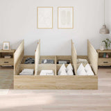 Storage Bed Frame Sonoma Oak 200 x 200 cm Engineered Wood 3335359