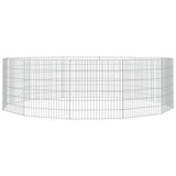 Free Range Animal Enclosure 12-Panel 54x60 cm Galvanised Iron 171576
