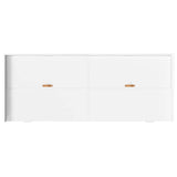 Bed Frame with Headboard White 100 x 200 cm Engineered Wood 3335221