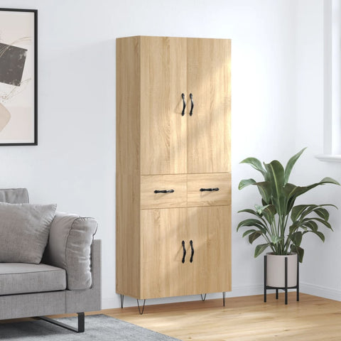 Highboard Sonoma Oak 69.5x34x180 cm Engineered Wood 3198180