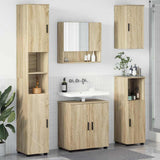 Bathroom Furniture Set 5 pcs Sonoma Oak Engineered wood & Metal 3392985