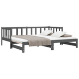 ZNTS Pull-out Day Bed without Mattress Grey 2xcm 814666