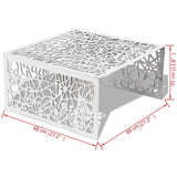 ZNTS Coffee Table Silver Geometric Openwork Design Aluminium 242328