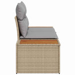 Garden Sofa Beige 184 x 62 x 85cm Poly Rattan 42006820