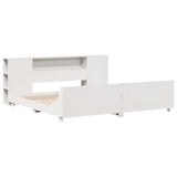 Bed Frame without Mattress White 180x200 cm Super King Solid Wood Pine 3323642