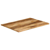 Table Top Live Edge 110x80x3,8 cm Solid Wood Rough Mango 370701