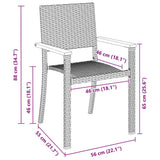 Garden Dining Set 3 pcs Black Powder-Coated Steel 3379415