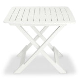 3 Piece Folding Bistro Set Plastic White 43581