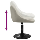 Swivel Dining Chairs 2 pcs Cream Velvet 335326