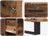 Highboard Old Wood 34.5 x 34 x 180 cm Engineered Wood 3415756