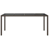 Garden Table Brown 190 x 90 x 75 cm Poly Rattan 362546