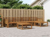 Outdoor Sofa Set 6 pcs Natural Solid Acacia Wood 3385155