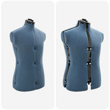Adjustable Dress Form Male Manual Blue 37.5-45.5 inch Fabric 42018611