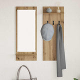 Wall-Mounted Coat Rack with Shelf Artisan Oak 70 x 10 x 90 cm 874530