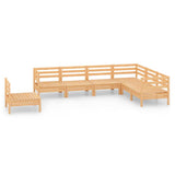 7 Piece Garden Lounge Set Solid Wood Pine 3083034