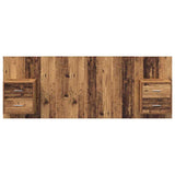 Headboard with Cabinet 3 pcs Old Wood Engineered Wood 3415831