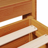 Bed Frame without Mattress Wax Brown 180x200 cm Super King Solid Wood Pine 3306881